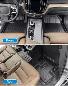3D TPE коврики для пола Volvo XC60 2018-2025 всепогодные напольные покрытия прочные коврики для багажника напольные ковры