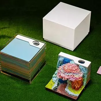 3D Tree House блокнот бумажная скульптура модель гладкий письменный стол календарь семья A