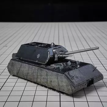 3D трехмерная металлическая меховая немецкая мышь, танк, цветная модель, модель, цифры, Корея, 3d головоломка