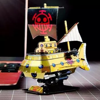 3D Трехмерная металлическая меховая подводная лодка Цветная модель озера Модель Цифры Корея Sere Three Puzzle