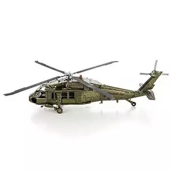 3D трехмерная металлическая забавная модель uh 60L Blackhawk, 2 цвета, сборные фигурки, корейский стереоскопический пазл