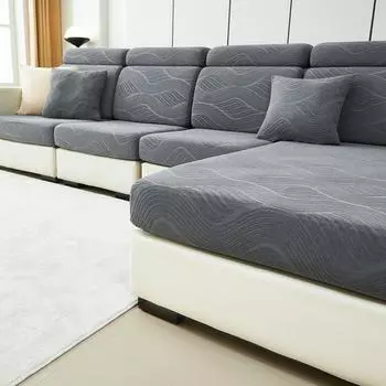 3D трехмерная жаккардовая бархатная шляпа для дивана, сплошной цвет, нескользящая подушка для дивана Pillow cover*1 бежевый