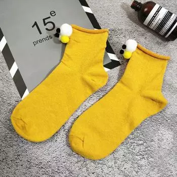 3d трехмерные большие глаза милые мультяшные конфетных цветов женские хлопковые носки-гольфы 36-42EUR