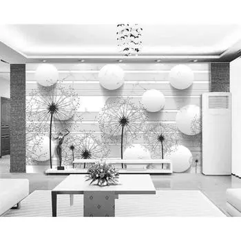 3D Трехмерные шары Фрески Расписанные вручную Абстрактные Обои Одуванчик Гостиная И Спальня 3D Настенные Росписи 200 cm(W) x 140 cm(H)