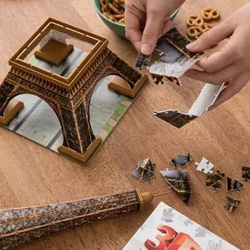 3D трехмерный пазл Эйфелева башня 224 элемента Ravensburger, популярная корейская настольная игра
