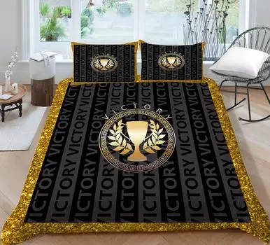 3D Trophy Печатный чехол для кровати Дети Мужчина Постельные принадлежности Setcover Высокое качество Роскошные покрывала Домашняя спальня Декор Пододеяльники UK Single 135x200cm