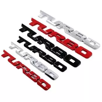 3D Turbo наклейка металлический хромированный цинковый сплав значок эмблема наклейка наклейка на автомобиль наклейка на заднюю/боковую часть автомобиля тюнинг аксессуары