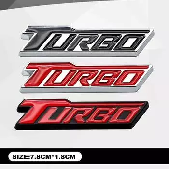 3D Turbo Наклейки Эмблема на крыло Задний багажник Наклейки Стайлинг автомобиля Украшения Авто Внешний Декор Аксессуары