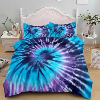 3D Tye Dye Art Модный комплект постельного белья King Queen Double Full Twin Single Size 70x133cm 2pcs