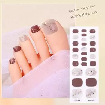 3D УФ-гелевые наклейки на ногти - полуотвержденный нейл-арт в европейском и американском стиле Internet Celebrity UV Gel Toenail Stickers