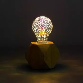 3D украшение светодиодная лампа E27 6 Вт 85-265 В винтажная лампочка звезда фейерверк лампа