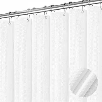 3D утолщенный водонепроницаемый ремень с железным крючком для ванной комнаты, устойчивый к плесени, тканевая перегородка, занавеска для душа 90*180cm