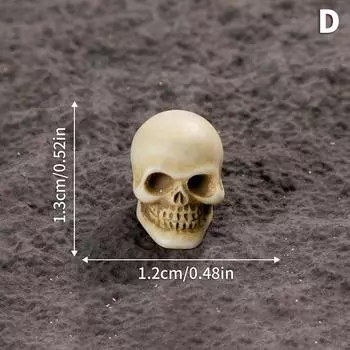 3D Ужас Хэллоуин украшения Миниатюрный надгробный камень Призрак Скелет Череп Микро смоляная фигурка Украшения Hallowmas Prop