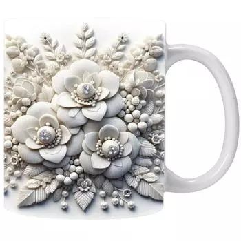 3D Весна и Лето Весенний Цветок Бабочка Бабочка Бриллиант Керамическая Кофейная Кружка Чашка для Воды 301-400ml