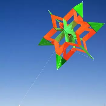 3D Воздушный змей в виде цветка лотоса, красочный и милый для парка и побережья зелёный