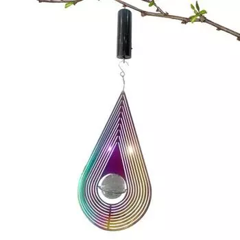 3D Waterdrop Wind Spinner Украшение с крючком из искусственного хрусталя Крытый и открытый Окно Сад Двор Крыльцо Красочные B