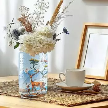 3D-ваза-головоломка с изогнутыми деталями головоломки Ваза-головоломка с 3D-искусством A