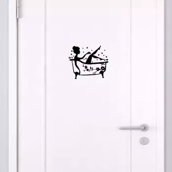 3D WC Sign Beautify Background Wall Decals Bathroom Stickers Toilet Decor Bathroom Door Accessories B