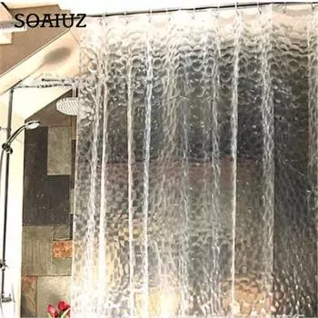 3D водная кубическая занавеска для душа EVA, занавеска для ванной комнаты, водонепроницаемая занавеска для плесени width0.8m length1.8m прозрачный белый
