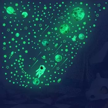 3D водостойкие светящиеся звезды, набор светящихся привлекательных наклеек из ПВХ в темноте, настенные наклейки для дома