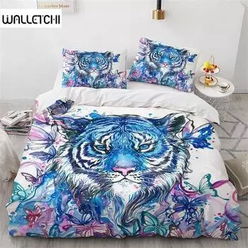 3D волк лиса лось дикие животные комплект постельного белья для мальчиков и девочек двуспальный пододеяльник наволочка кровать дети взрослые домашний текстиль 70x133cm 2pcs