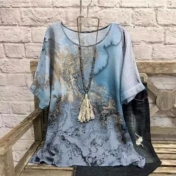 3D Women’s T-Shirts Retro Butterfly Print Summer Tee Plus Size Casual Round Neck Short Sleeved Loose Slimming Women s Clothing 7XL