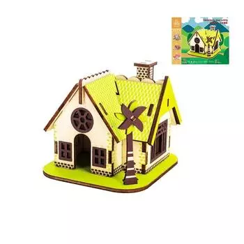 3D Wooden Puzzle Jigsaw House Villa Architectural Models DIY Assembled Combination Kids Handmade Craft Puzzle Decoration