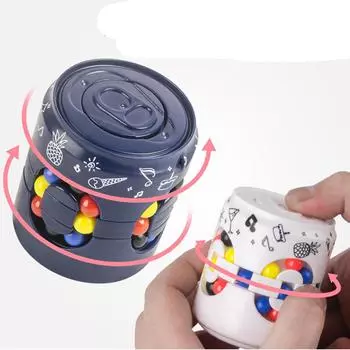 3D вращающийся слайд-цилиндр, волшебный вращающийся палец-куб для мальчиков, аутизм, расслабляющая игрушка, от 4 до 12 лет, раздвижная головоломка, классная вещь для детей белый