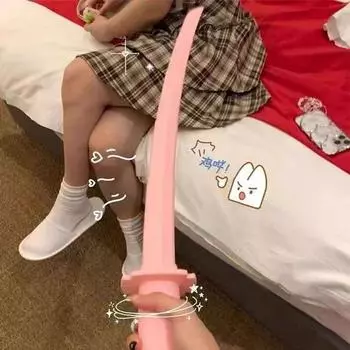 3D выдвижной самурайский меч модель игрушки, креативный выдвижной самурайский меч декомпрессия веселые пластиковые ролевые игры подарки розовый