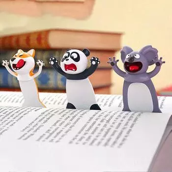 3D закладки с изображением животных из мультфильмов, сумасшедшие закладки, милые и забавные закладки, привлекающие внимание закладки из мультфильмов, канцелярские принадлежности, сувениры на день рождения