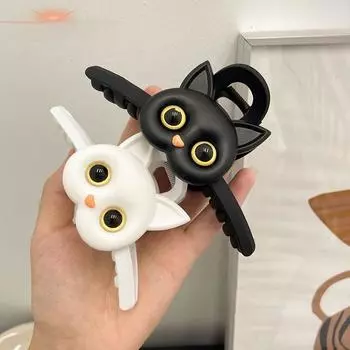 «3D-заколка для волос в виде головы кошки, черная – шпилька и аксессуары для волос в виде акулы»