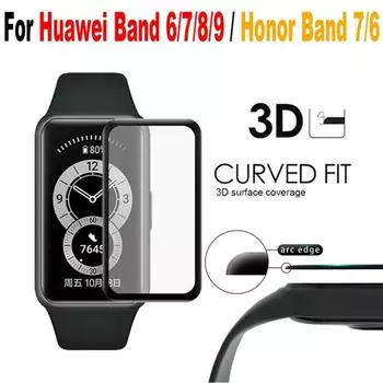 3D защитная пленка для экрана Huawei Band 6 7 8 9 мягкая пленка PMMA PET защитная пленка для экрана Honor Band 7 6 Huawei Band 6 1PCS чистый