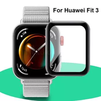 3D защитная пленка для Huawei Watch Fit 3, полноэкранная мягкая пленка для Huawei Fit 3, не закаленное стекло Huawei Fit 3 Full 5PCS чёрный