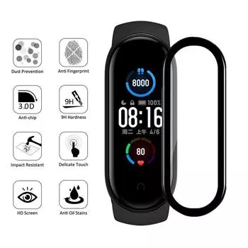 3D Защитная пленка для Xiaomi mi Band 4 5 6, пленочный ремешок Mi Band, умные часы Miband, полное мягкое защитное стекло, пленка xiomi miband4 1 PC For Mi band 5 прозрачный