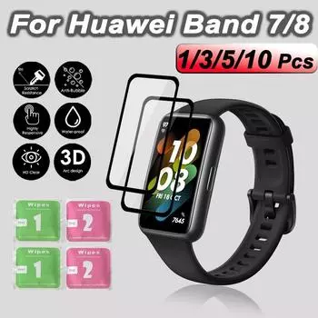 3D Защитная пленка с изогнутыми краями для Huawei Band 8 Защитная пленка для экрана Закаленное стекло Защитная пленка для часов Для Huawei Band 7 Pro Band 6 Fit 2 for Huawei Band 7 амазонка