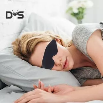 3D затемняющая маска для сна, мягкая, приятная для кожи маска для носа, регулируемая маска для сна для наращивания ресниц, сна, путешествий чёрный