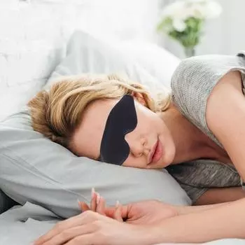 3D затемняющая маска для сна, мягкая, приятная для кожи маска для носа, регулируемая маска для сна для наращивания ресниц, сна, путешествий чёрный