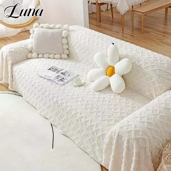 3D жаккардовое плюшевое полотенце для дивана, зимние теплые коралловые бархатные чехлы для дивана, сплошные мягкие универсальные чехлы для гостиной, декор 180x130