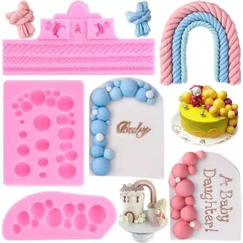 3D жемчужная форма для помадки, жемчужная полусфера, шоколадные силиконовые формы для украшения сахарного торта, топпер для кексов, конфеты, полимерная глина, формы для пасты для жевательной резинки белый