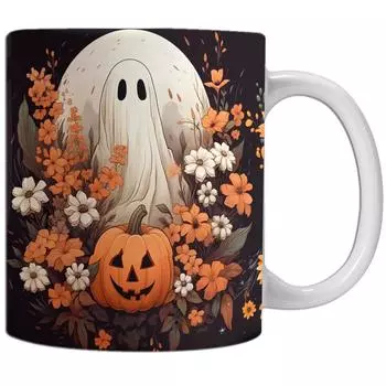 3D Жуткая керамическая кофейная кружка Чайная чашка Бу Хэллоуин Тыква Тыква 301-400ml