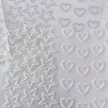 3D Звезда Сердцевидные Жемчуг Кристалл Наклейки Дети DIY Самоклеящиеся Украшения Поделки Блестящие Стразы Канцелярские Наклейки Девочки