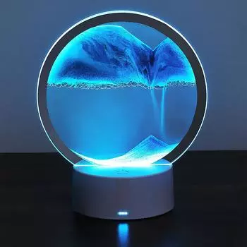 3D зыбучие пески лампа атмосфера свет украшение креативный подарок песочные часы USB ночник настольная лампа офис компания спальня украшение синий