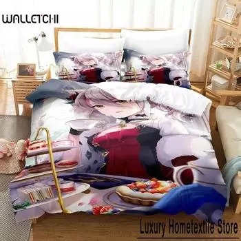 3dAnime Echocalypse Game Bedding Set Duvet Cover Bed Set Quilt Cover Pillowcase Comforter king Queen Size Boys Adult Bedding Set 70x133cm 2pcs