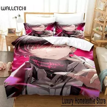 3DAnime Ver Ver Vermillion NIJISANJI EN Постельное белье Пододеяльник Постельный комплект Одеяло Чехол Наволочка Одеяло king-size Для мальчиков и взрослых 70x133cm 2pcs