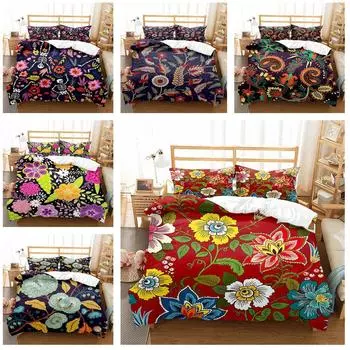 3Df Классический комплект постельного белья с цветами для дома Экзотический цветок Пододеяльник для женской комнаты Комплект постельного белья AU180 * 210 Полноразмерная односпальная/двуспальная кровать Украшение дома Baby 100x135cm