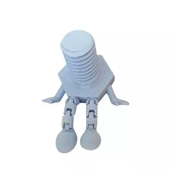 3DPrinting Funny Bolt And Nut Figurines - Articulated Table Decor With Legs And Shoes, Cute Decoration, Unique Prank Gift One Size