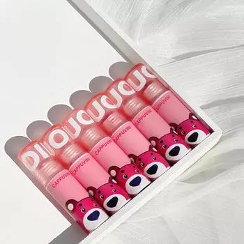 3g Модный розовый медведь с принтом Удобный блеск для губ Beauty Lacture для студента