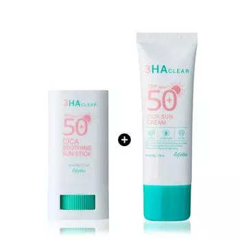 3HA Clear Cica Soothing Sun Stick + Cica Sun Cream набор из 2 предметов 20 г+30 г