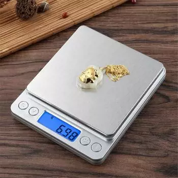 3KG/0.1g Mini Digital Jewelry Scale Electronic Weighing Balance Tool Kitchen Food Scale Pocket Scale Stainless Steel Coffee Scal