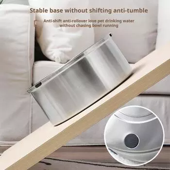 3л/1л миска для воды для собак из нержавеющей стали, медленная подача, защита от разливов, большая емкость для воды для домашних животных 1L